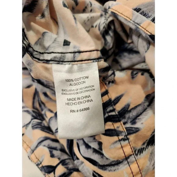 Lee Men's 100% Cotton Tropical Hawaiian Button Down Shirt Regular Fit Sz XL - Picture 7 of 8